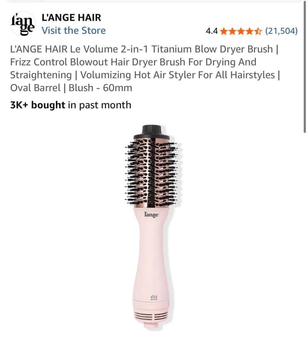 L'ange Hair Le Volume 2-in-1 Titanium Blow Dryer & Volumizer Brush